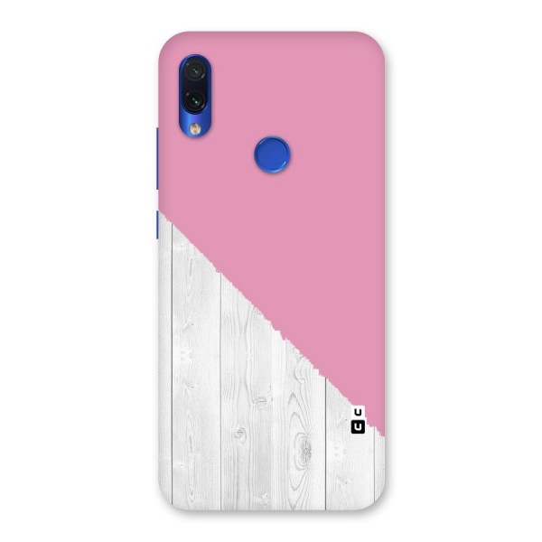 Grey Pink Wooden Design Back Case for Redmi Note 7