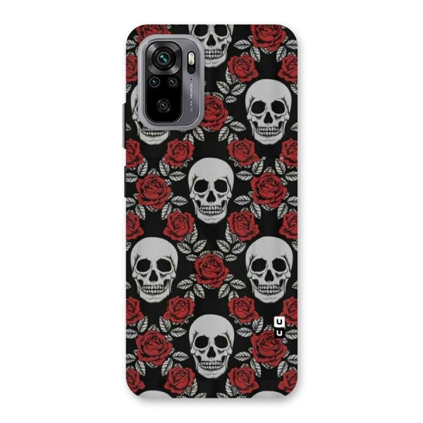 Grey Skulls Back Case for Redmi Note 10