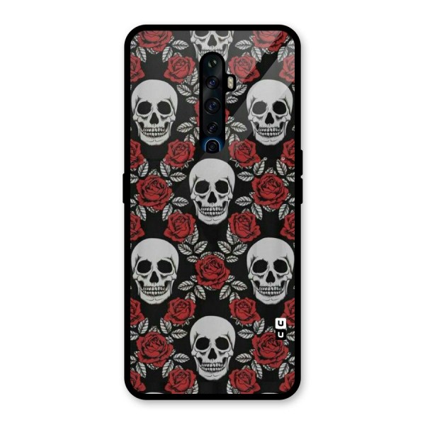 Grey Skulls Glass Back Case for Oppo Reno2 Z