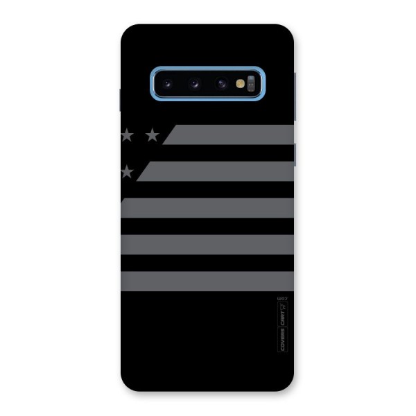 Grey Star Striped Pattern Back Case for Galaxy S10