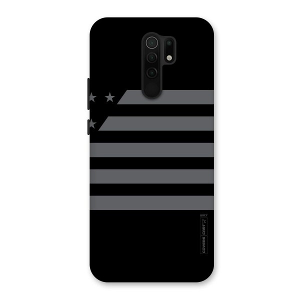 Grey Star Striped Pattern Back Case for Redmi 9 Prime