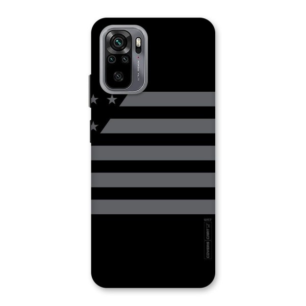 Grey Star Striped Pattern Back Case for Redmi Note 10