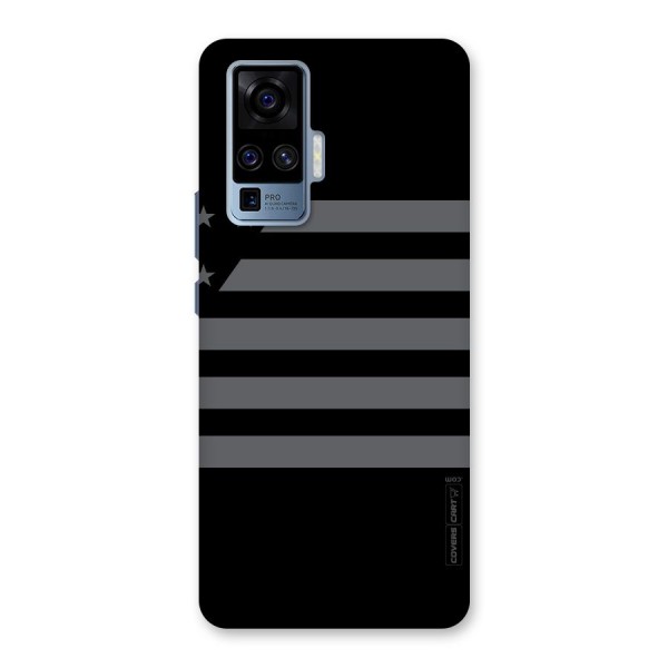 Grey Star Striped Pattern Back Case for Vivo X50 Pro