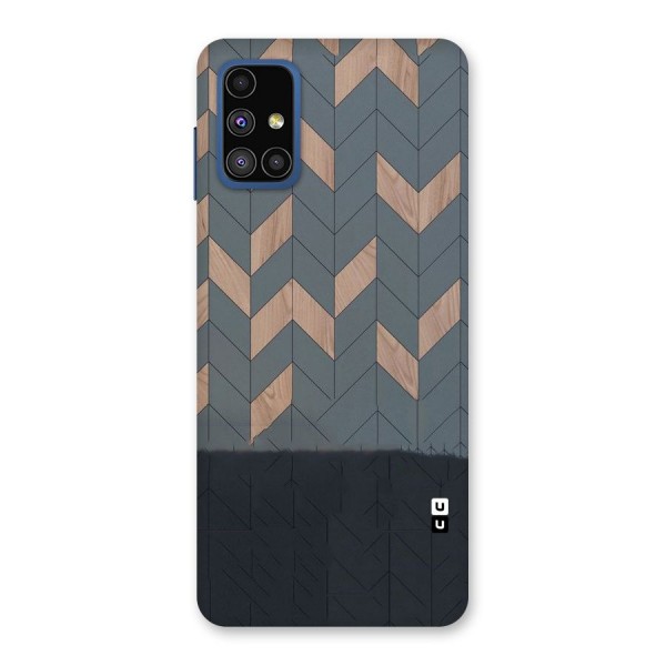 Greyish Wood Design Back Case for Galaxy M51