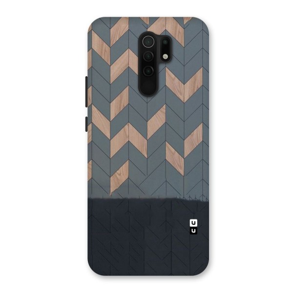 Greyish Wood Design Back Case for Redmi 9 Prime