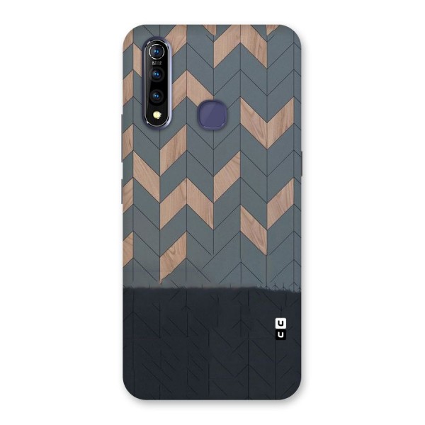 Greyish Wood Design Back Case for Vivo Z1 Pro