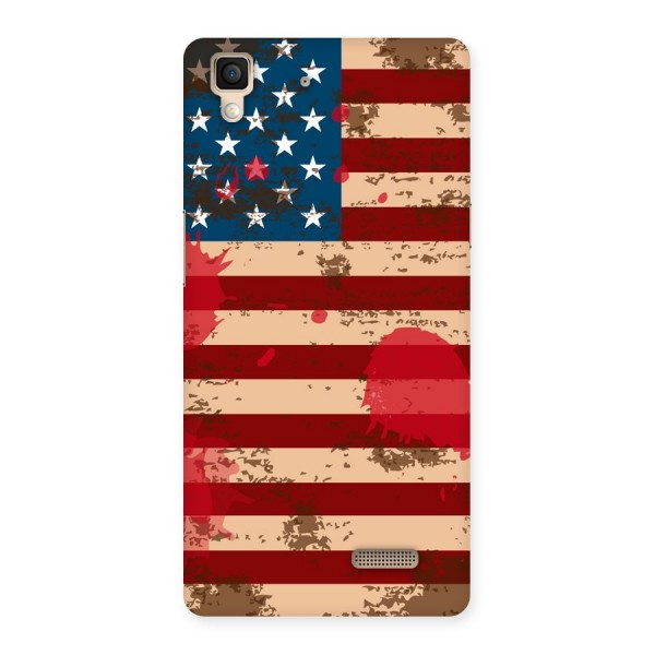 Grunge USA Flag Back Case for Oppo R7