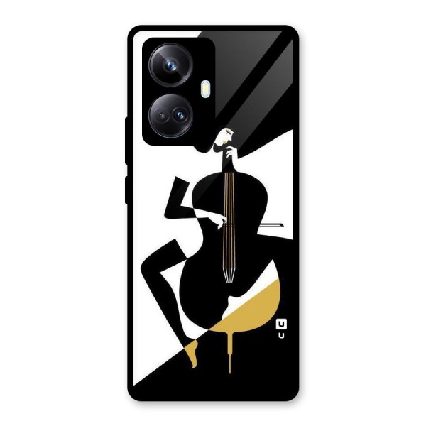 Guitar Women Glass Back Case for Realme 10 Pro Plus