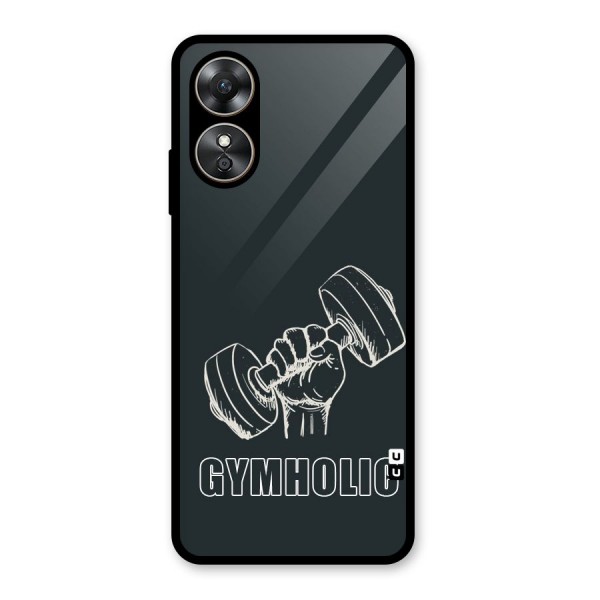 Gymholic Design Glass Back Case for Oppo A17