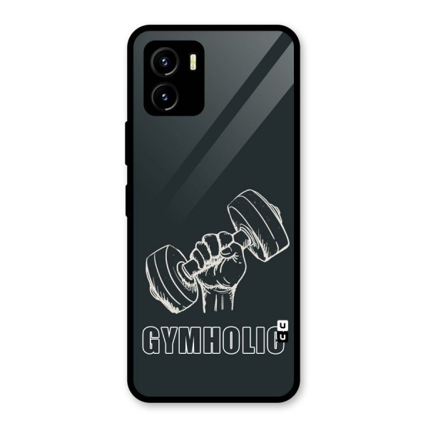 Gymholic Design Glass Back Case for Vivo Y15s