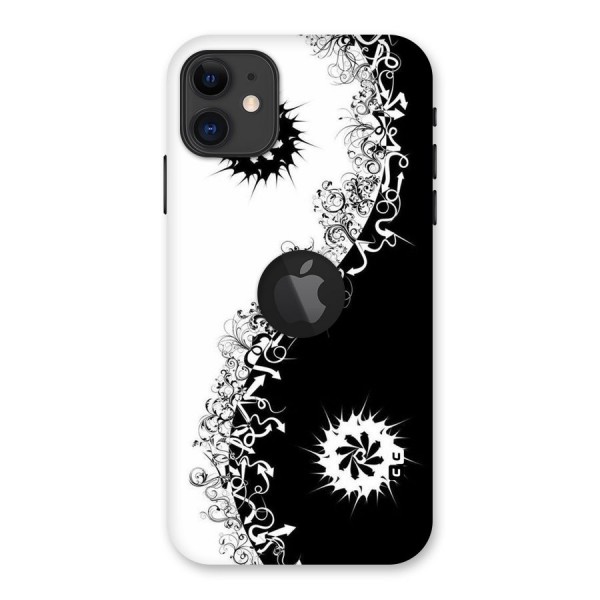 Half Peace Design Back Case for iPhone 11 Logo Cut