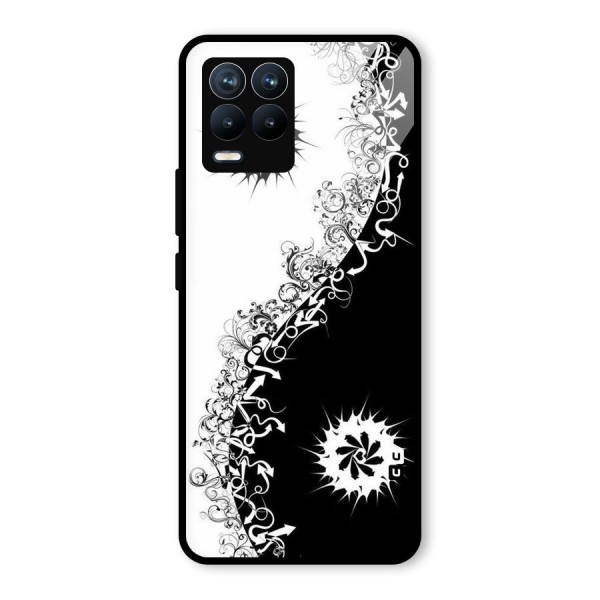 Half Peace Design Glass Back Case for Realme 8 Pro