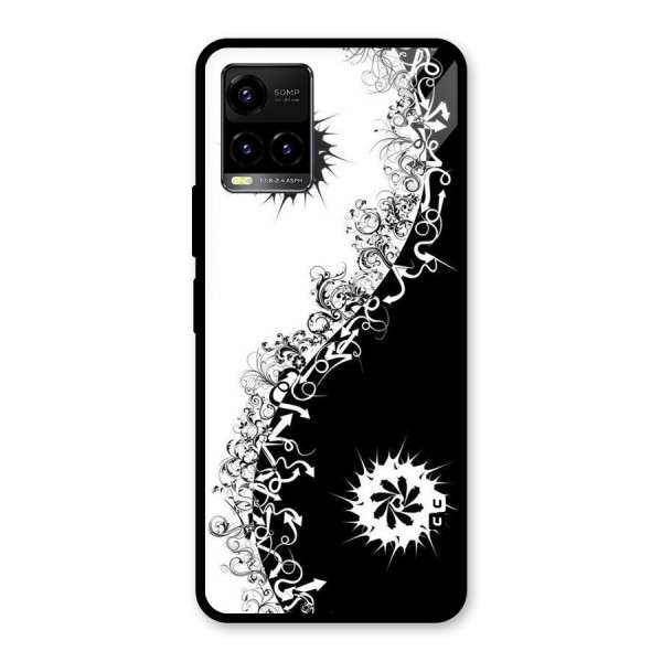 Half Peace Design Glass Back Case for Vivo Y21 2021