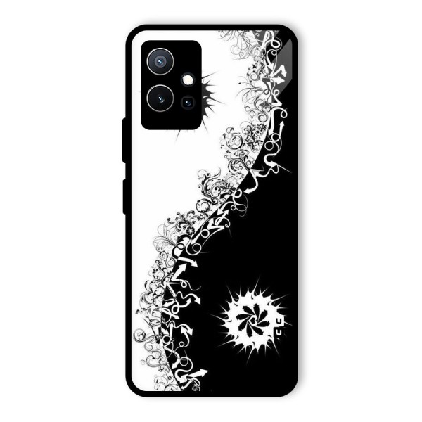 Half Peace Design Glass Back Case for Vivo iQOO Z6