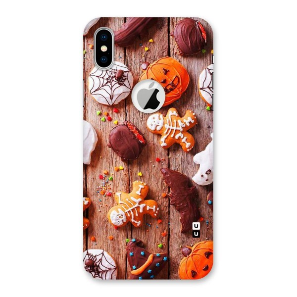 Halloween Chocolates Back Case for iPhone XS Logo Cut