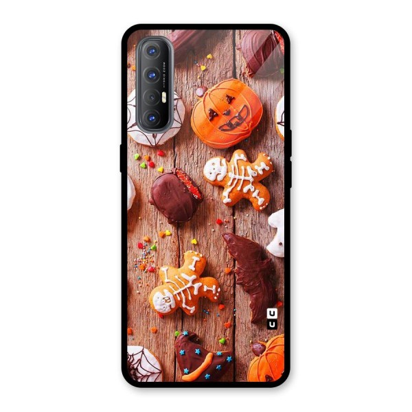 Halloween Chocolates Glass Back Case for Oppo Reno3 Pro