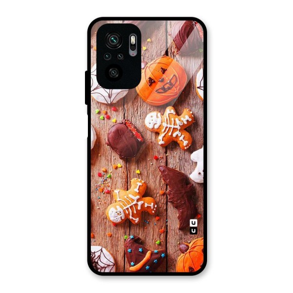 Halloween Chocolates Glass Back Case for Redmi Note 11 SE