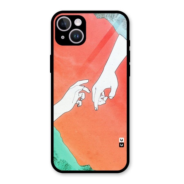 Hand Paint Drawing Glass Back Case for iPhone 14 Plus