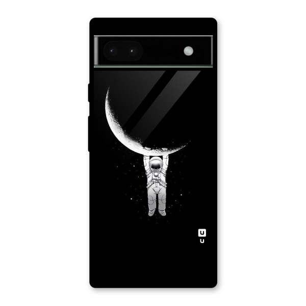 Hanging Astronaut Glass Back Case for Google Pixel 6a