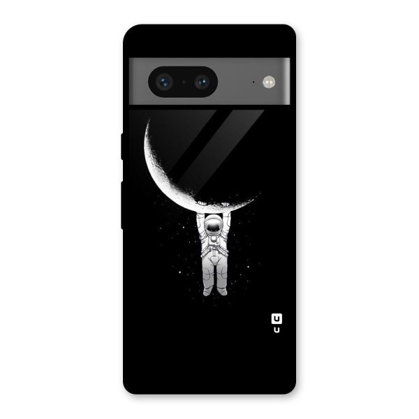 Hanging Astronaut Glass Back Case for Google Pixel 7