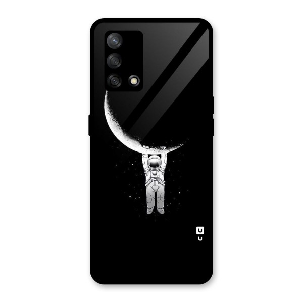 Hanging Astronaut Glass Back Case for Oppo F19s