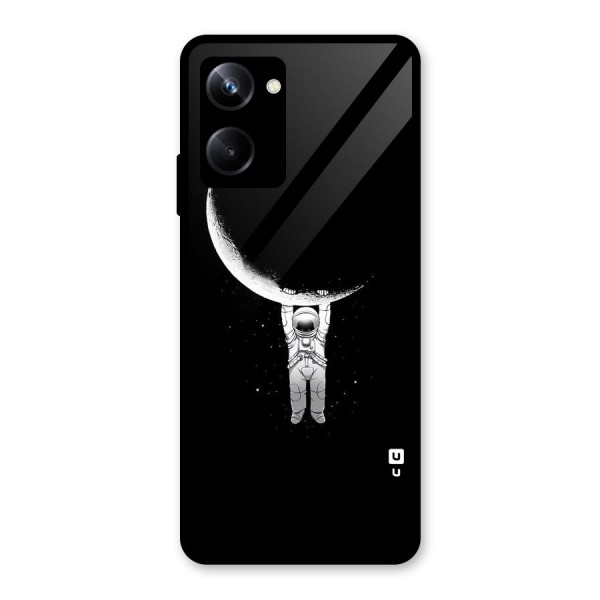 Hanging Astronaut Glass Back Case for Realme 10 Pro