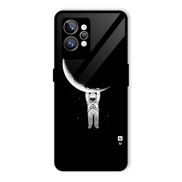 Hanging Astronaut Glass Back Case for Realme GT2 Pro