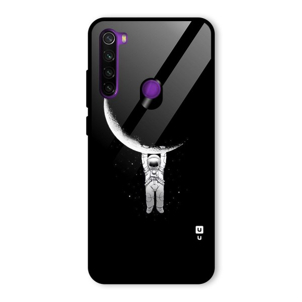 Hanging Astronaut Glass Back Case for Redmi Note 8