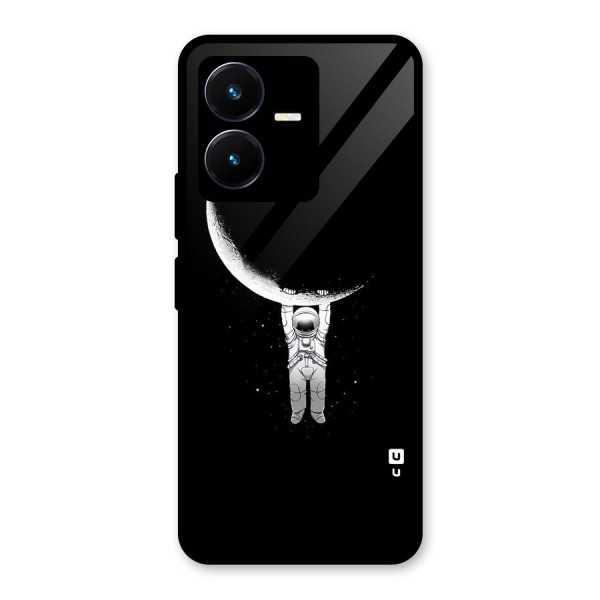 Hanging Astronaut Glass Back Case for Vivo Y22