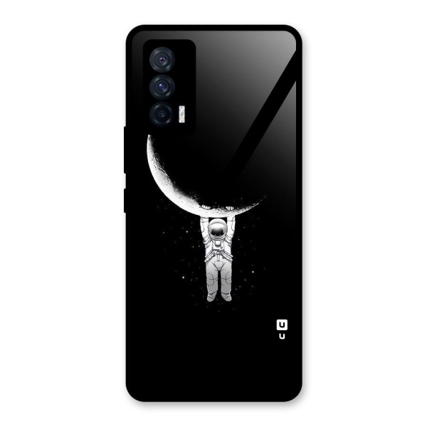 Hanging Astronaut Glass Back Case for Vivo iQOO 7 5G