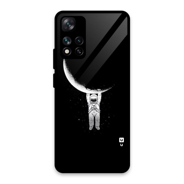 Hanging Astronaut Glass Back Case for Xiaomi 11i 5G