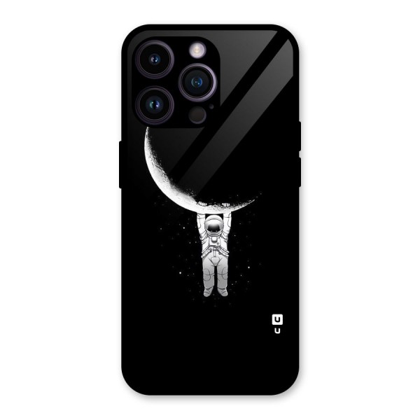 Hanging Astronaut Glass Back Case for iPhone 14 Pro Max