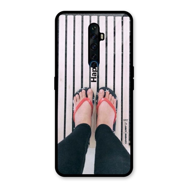 Happy Feet Glass Back Case for Oppo Reno2 Z