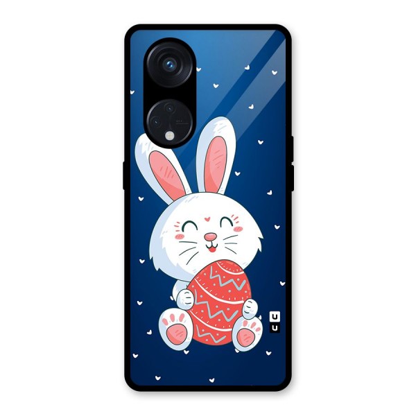 Happy Festive Bunny Glass Back Case for Reno8 T 5G