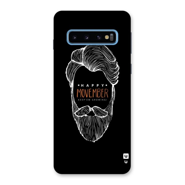 Happy Movember Black Back Case for Galaxy S10