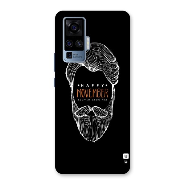 Happy Movember Black Back Case for Vivo X50 Pro