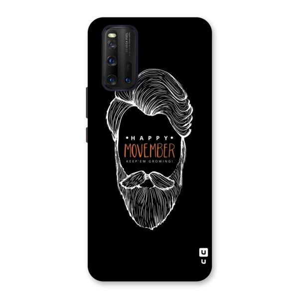 Happy Movember Black Back Case for Vivo iQOO 3