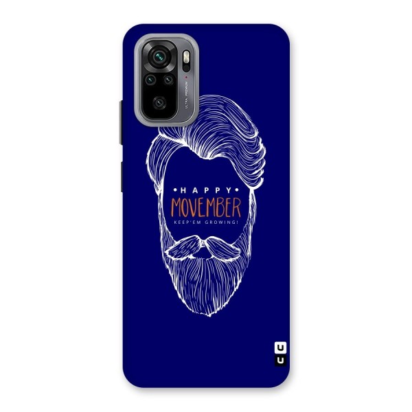 Happy Movember Blue Back Case for Redmi Note 10