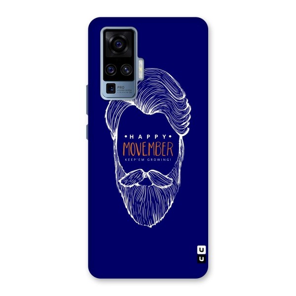 Happy Movember Blue Back Case for Vivo X50 Pro