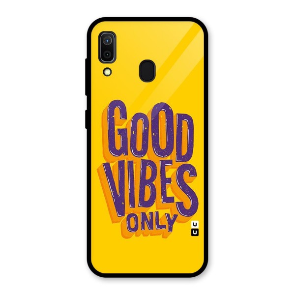 Happy Vibes Only Glass Back Case for Galaxy A30