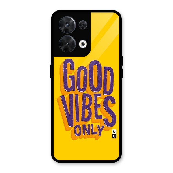 Happy Vibes Only Glass Back Case for Oppo Reno8 5G