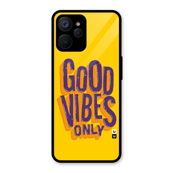 Happy Vibes Only Glass Back Case for Realme 9i 5G