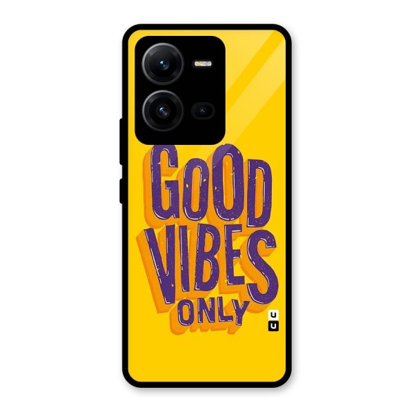 Happy Vibes Only Glass Back Case for Vivo V25