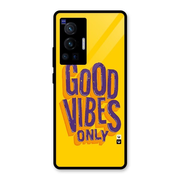 Happy Vibes Only Glass Back Case for Vivo X70 Pro