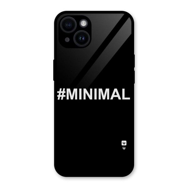 Hashtag Minimal Black Glass Back Case for iPhone 14