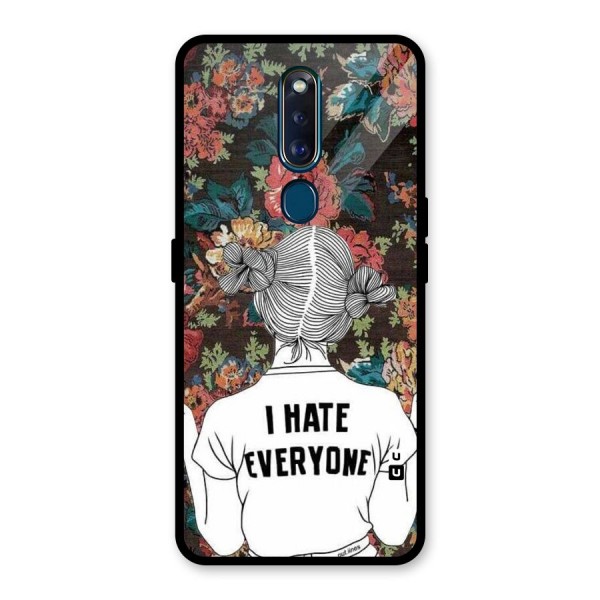 Hate Everyone Glass Back Case for Oppo F11 Pro