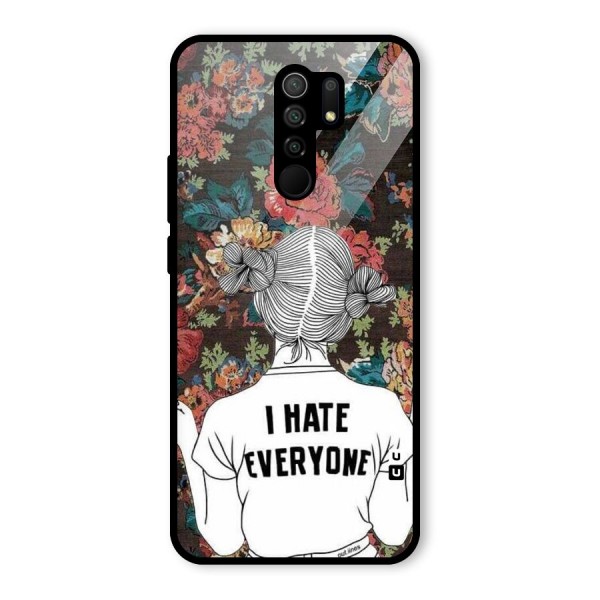 Hate Everyone Glass Back Case for Redmi 9 Prime