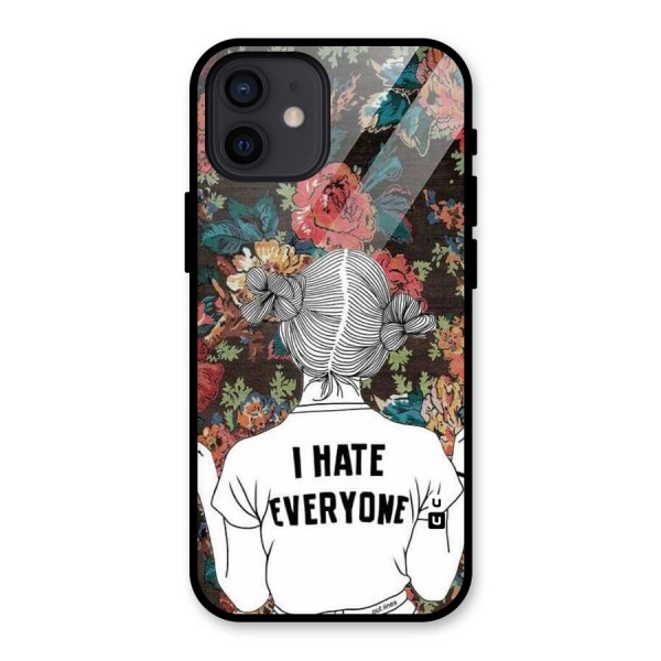 Hate Everyone Glass Back Case for iPhone 12