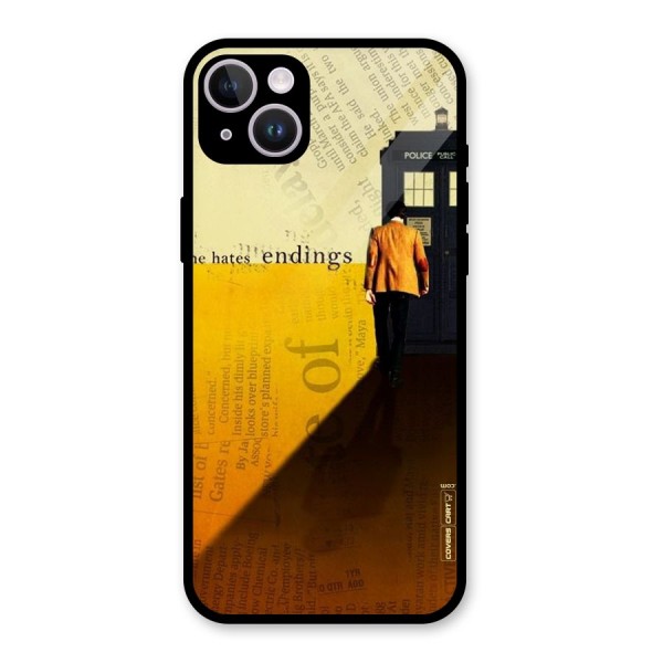 Hates Endings Glass Back Case for iPhone 14 Plus