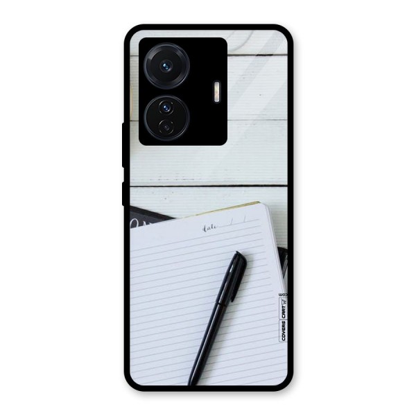 Headphones Notes Glass Back Case for Vivo T1 Pro